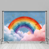 Aperturee - Aperturee Sweet Color Cloud With Rainbow Cake Smash Backdrop